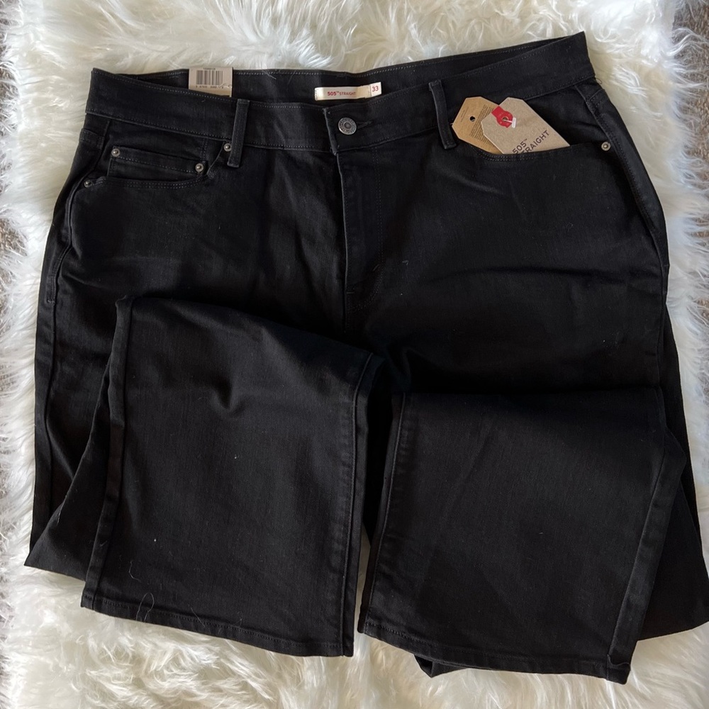 NWT Levi’s black jeans, 16 short, W 33 L 30 - Picture 2 of 3